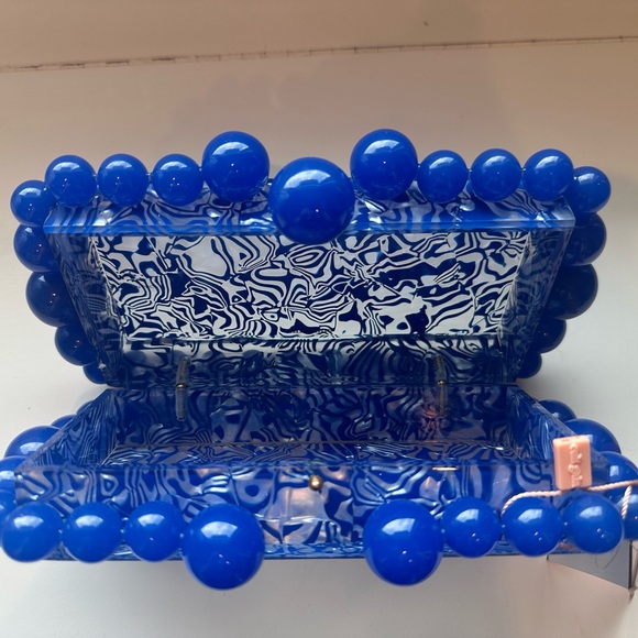 Cult Gaia Vibrant Blue Beaded Bag -NWT - Picture 5 of 6